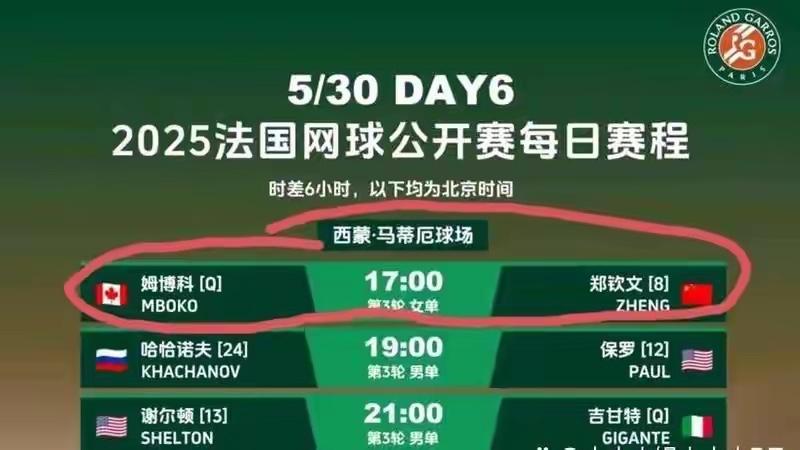 澳网曾经的亚军郑钦文被挤进简陋九号球场因为你的水平低影响力小被安排进简陋的球场