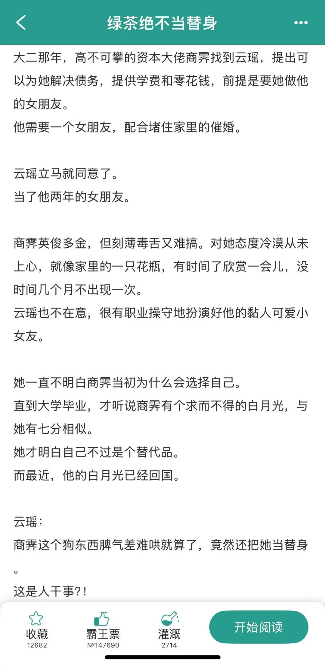 天塌了，作精女主发现自己是替身之后