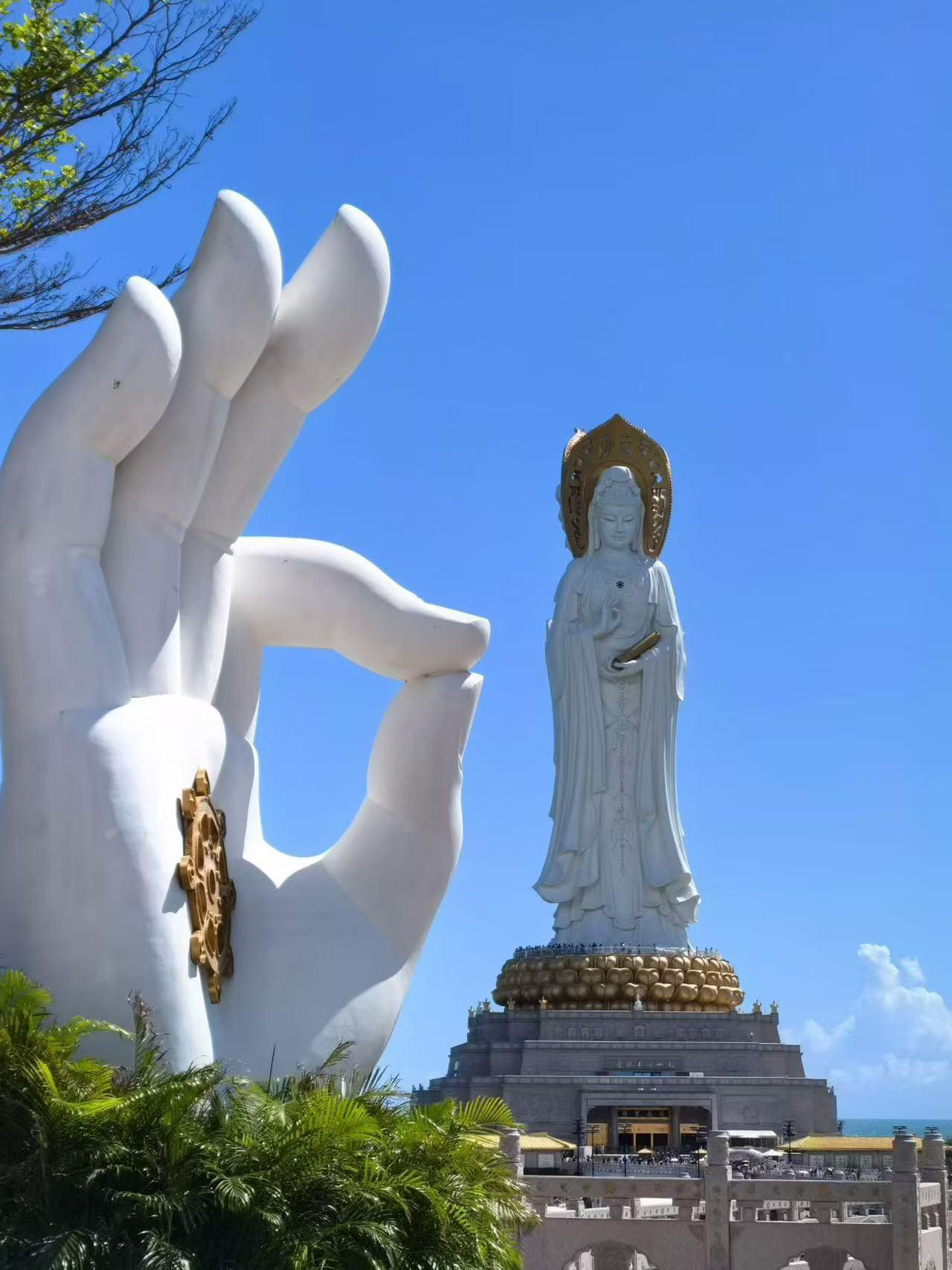 海南三亚旅游，南山海上观音打卡攻略!来三亚必打卡的108米海上观音🙏，亲眼见