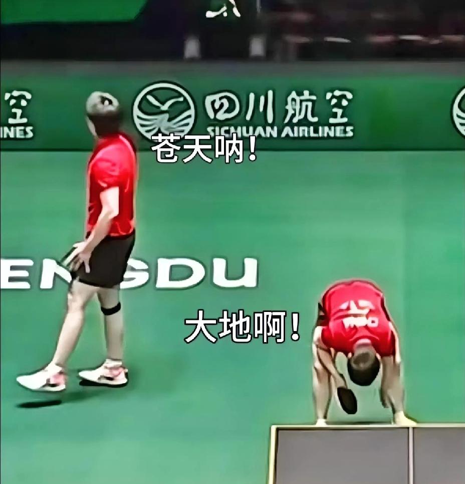 混双老祖的默契就是这么绝，丢球之后从不互相甩脸子，那就甩天甩地吧。混团莎