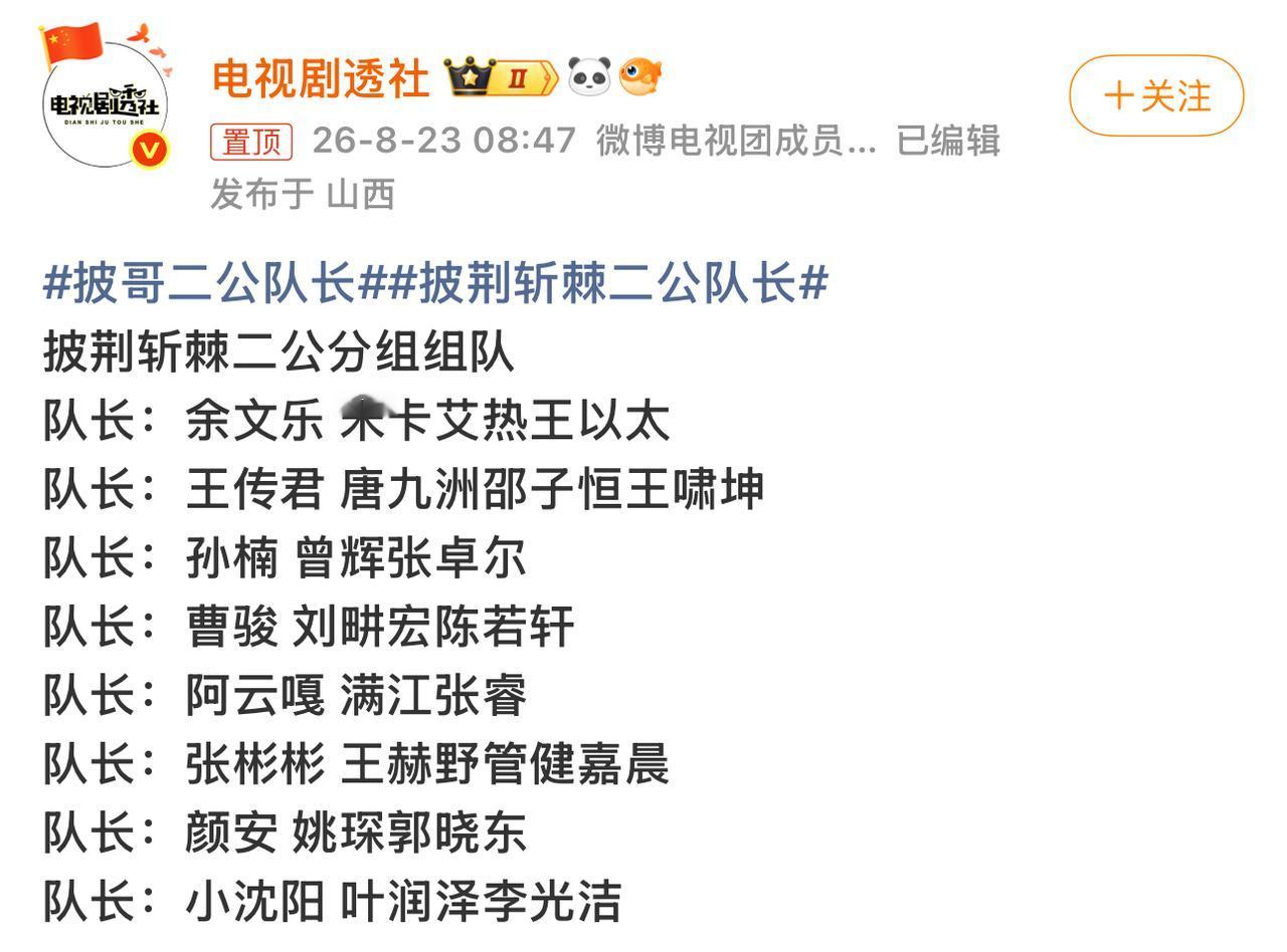 披哥二公网传分组名单出炉，几家欢喜几家愁。强者恒强组：余文乐、艾热、王以太、
