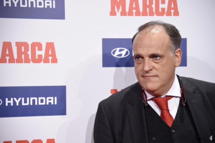 西甲主席特巴斯出席了马德里体育新闻协会第十届颁奖典礼，在接受采访时他谈到了关于皇