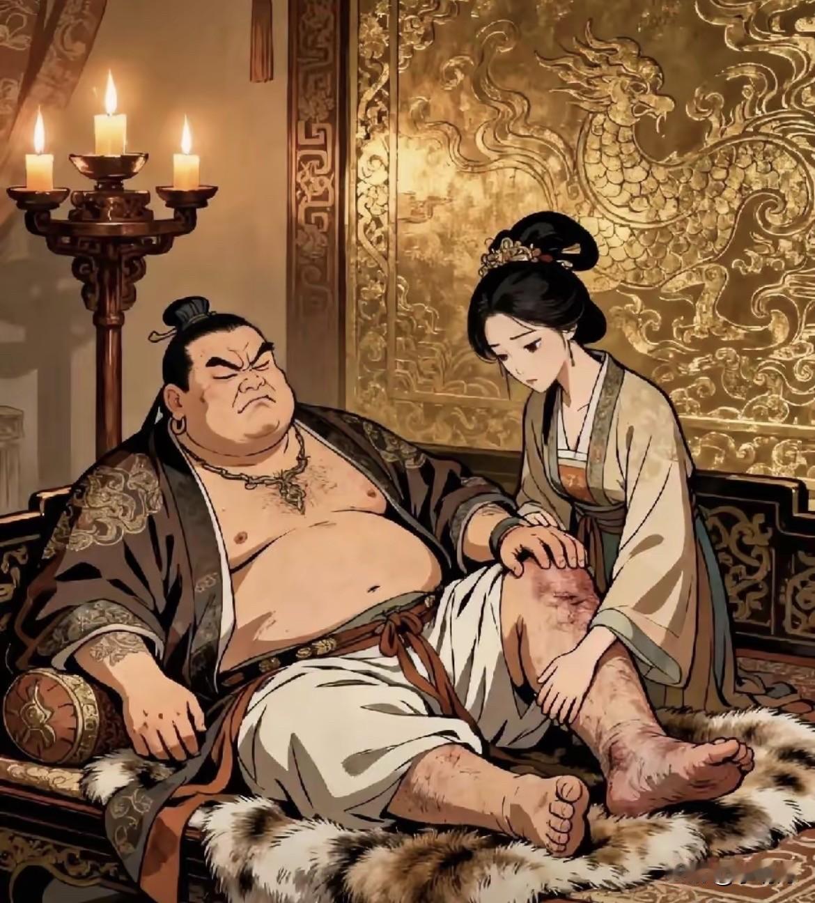 757年，安禄山被杀前夜，召小妾段氏服侍，段氏提醒：陛下可要小心了。“小心？”安