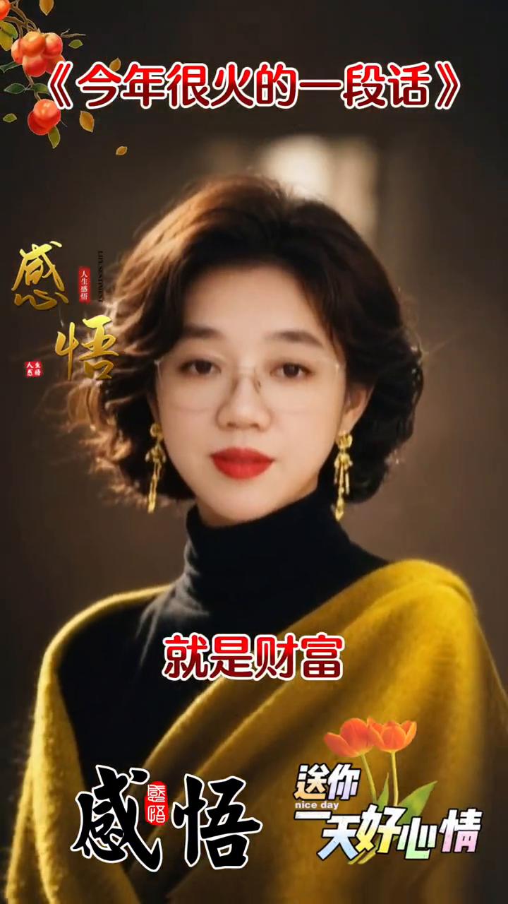 今年很火的一段话。今年很火的一段话：开心是风，快乐是雨。只有健康才能呼风唤雨，