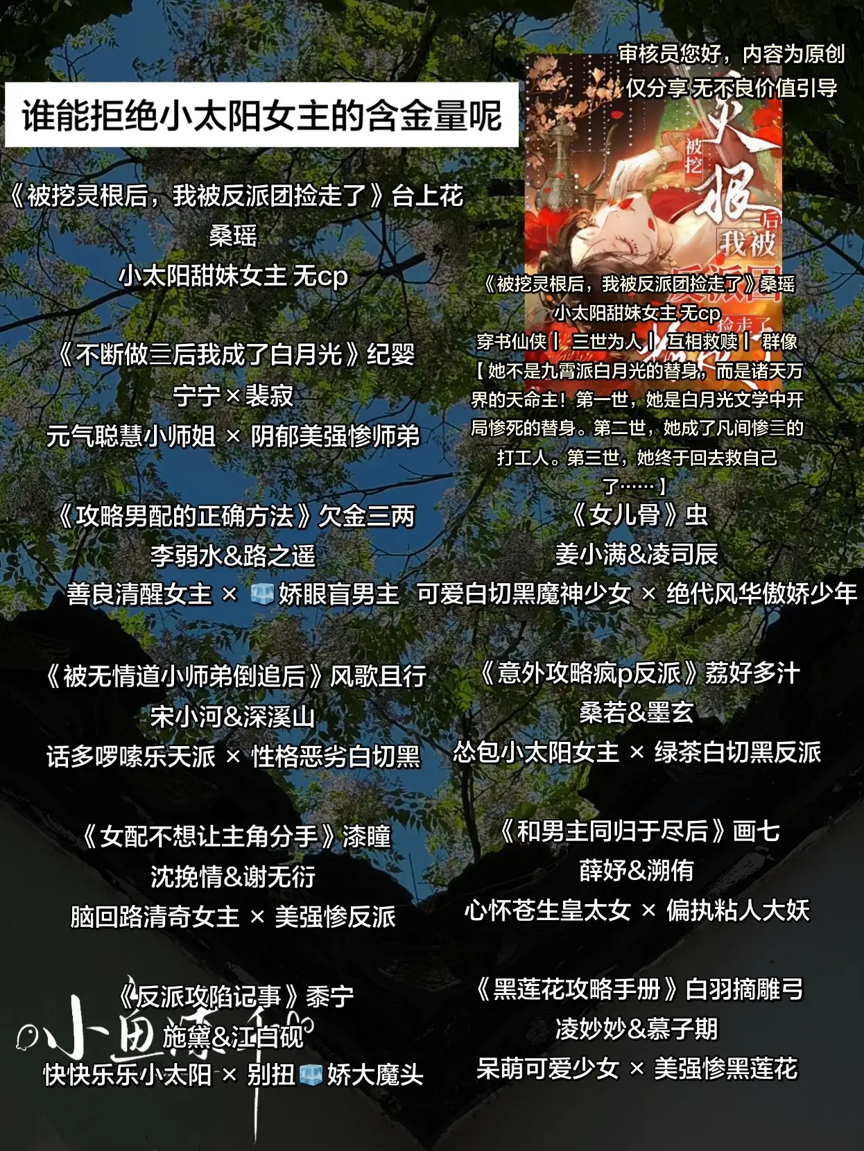 明媚可爱小太阳女主百看不厌。
