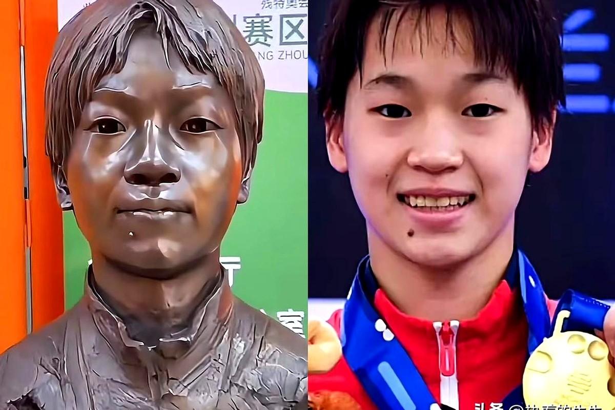 18岁就立了个青铜像，连队友陈芋汐都说没想到。这事儿就发生在2023年，全红