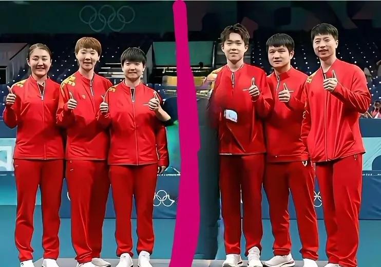  国乒天团同框！女队飒爽，男队沉稳，一身中国红，这就是我们的王牌之师，赛场之上永