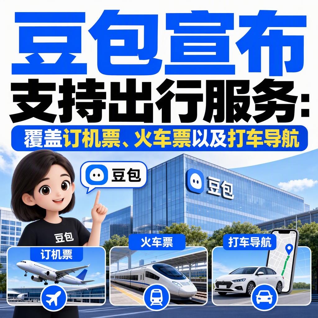国庆黄金周前夕，豆包悄悄干了一件大事。一句话订机票、买火车票、打车、导航，全都