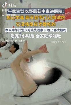让狗试毒？这家人可真行！结果全家吃进医院了…四川有一家人山上采了野蘑菇回来，