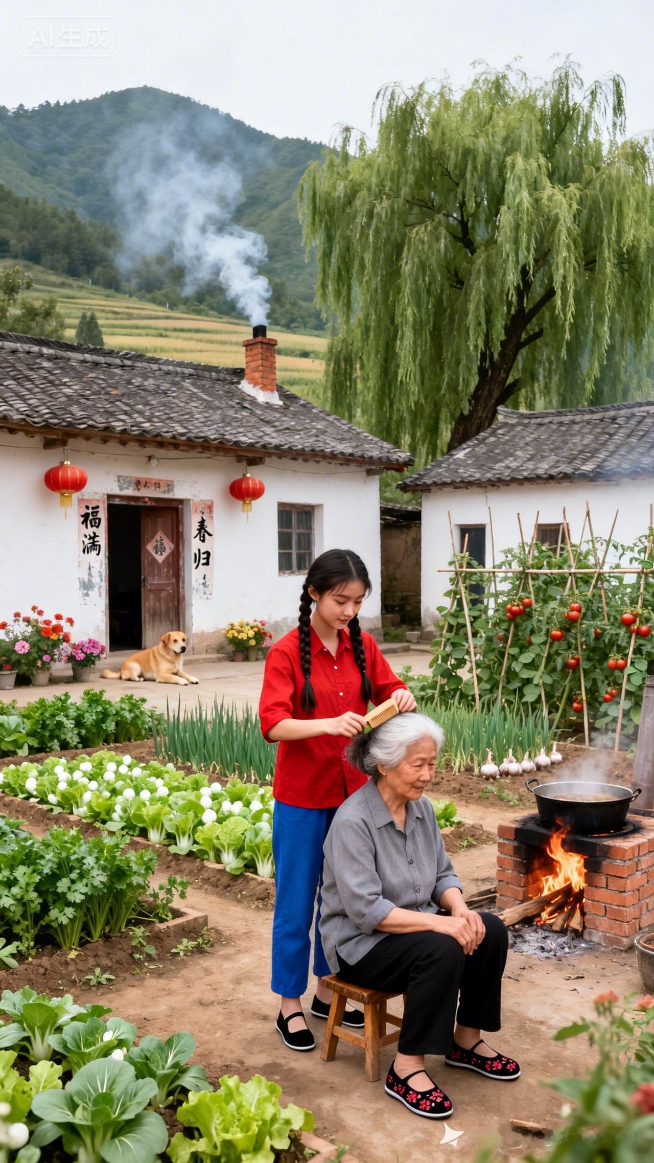 乡村生活，温暖陪伴，祖孙情深。