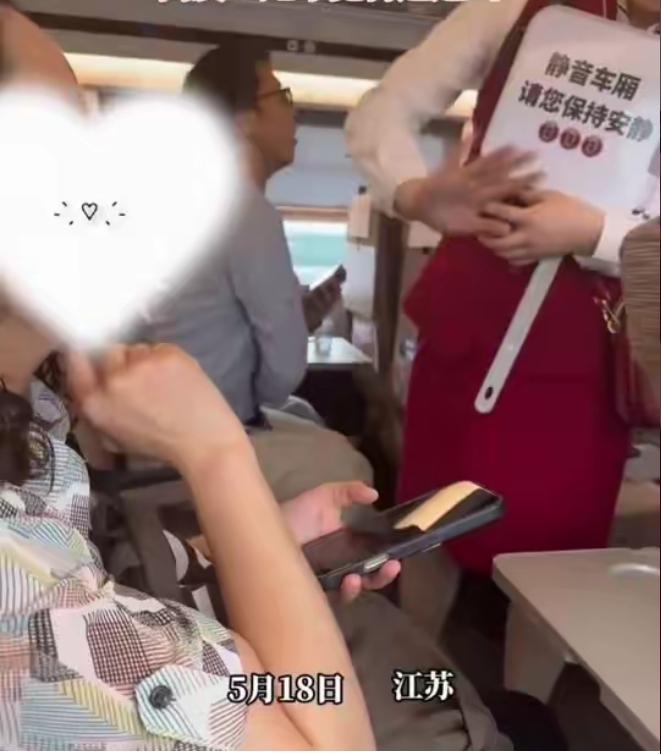 怎么有这么厚脸皮的人，5月18日，上海虹桥开往北京的高铁静音车厢内，一名女乘客