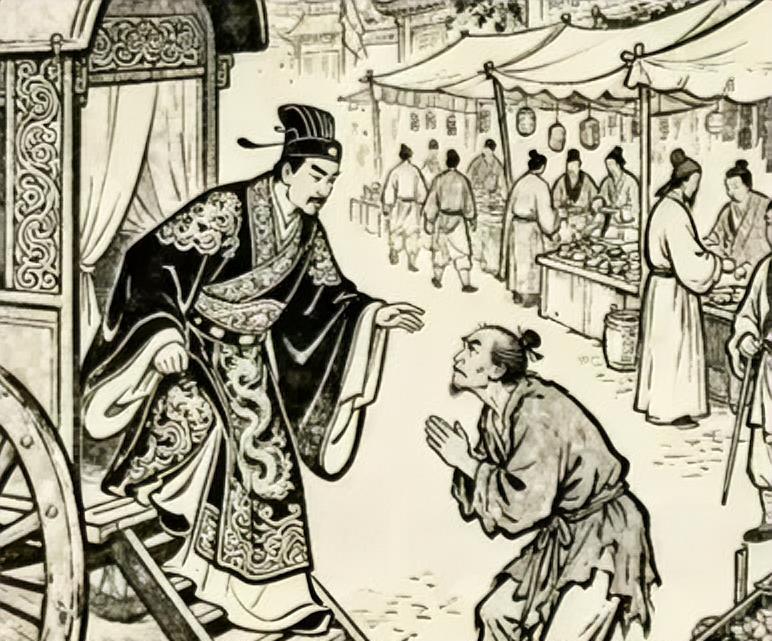 公元前473年秋，越国灭吴后不久，范蠡路过闹市，见一乞丐身怀绝技却甘愿乞讨，他立