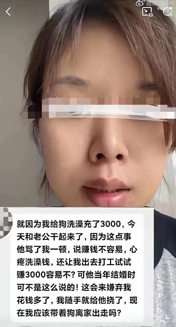 女子瞒着老公，花三千块给狗狗办理洗澡储值卡，满心觉得比单次消费更划算。等下班的丈