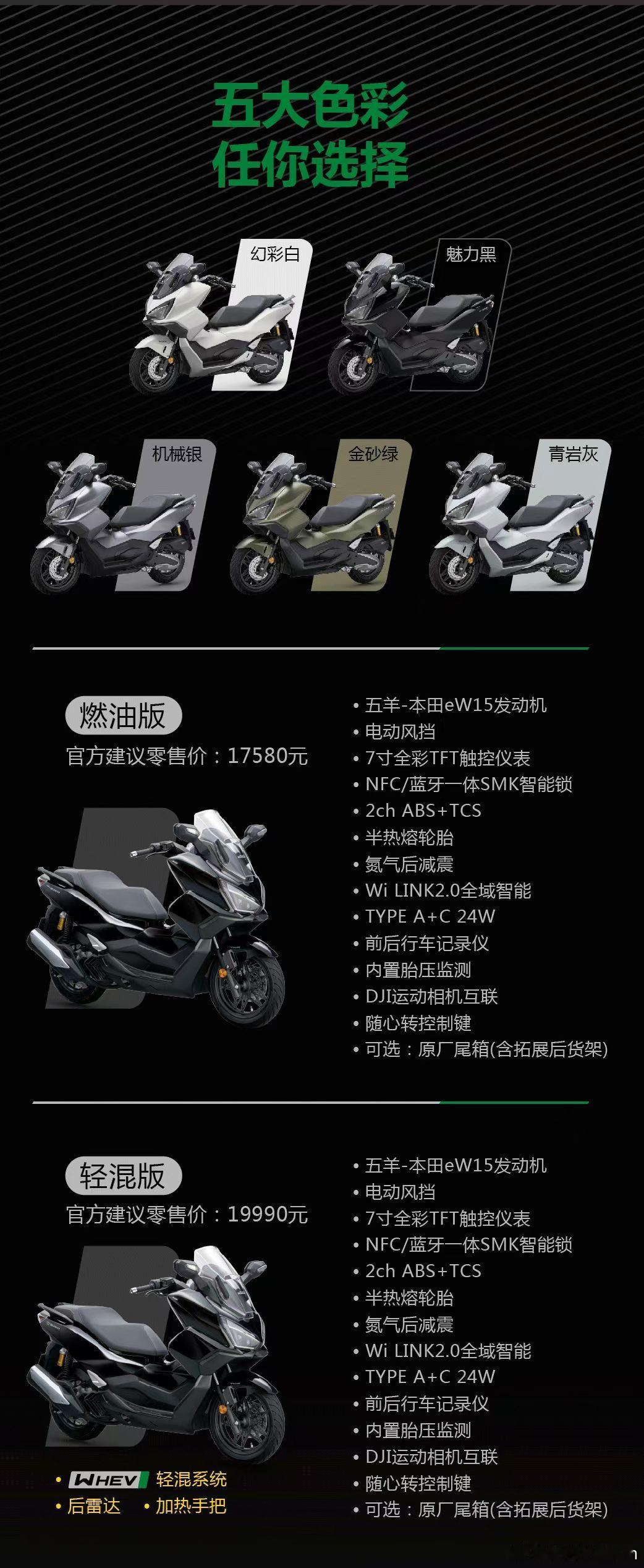 五羊本田佛沙150已正式发布！我的踏板又可以更新啰​​​
