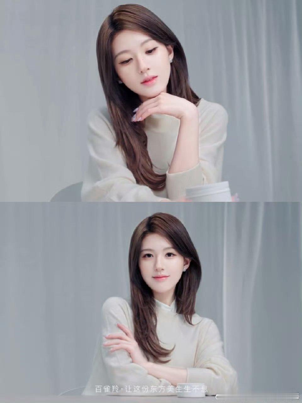 赵露思新品牌官宣物料，这个花絮拍的很美啊！卷发好温柔