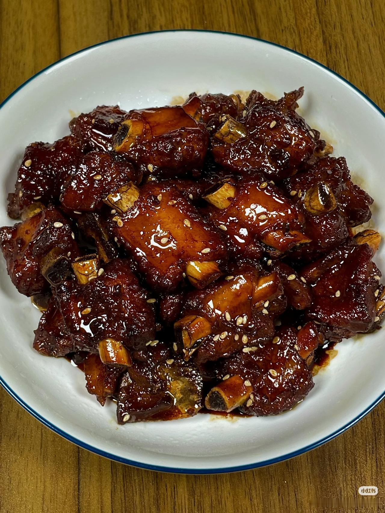 太好吃了！原来网友给的配方是真的！！超级好吃的糖醋排骨！一出锅就香迷糊了[色