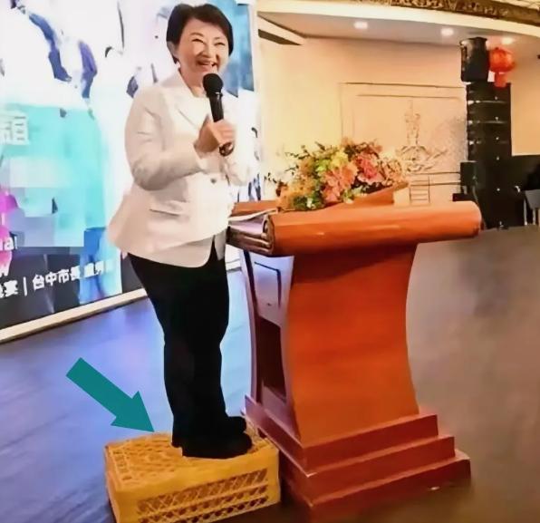 太尴尬啦，正在窜访美国的国民党籍所谓“台中市长”卢秀燕参加一场活动时，不单穿了厚