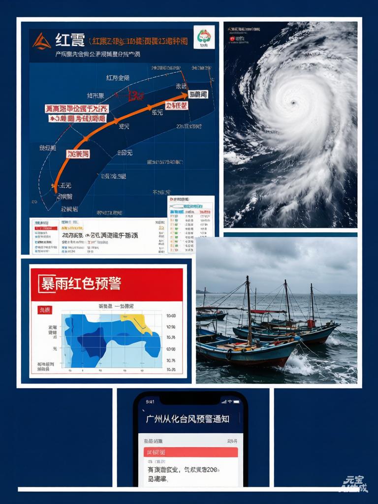 14级"红霞"刚登陆广东！今年最强台风来袭，午后直插广州从化，暴雨红警齐发。凌