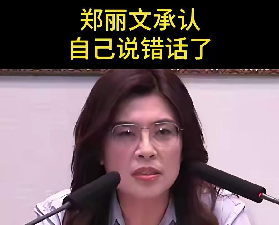 郑丽文：我不敢保证我以后不会再说错话，但起码我知道这次错的话不敢再说了。她刚