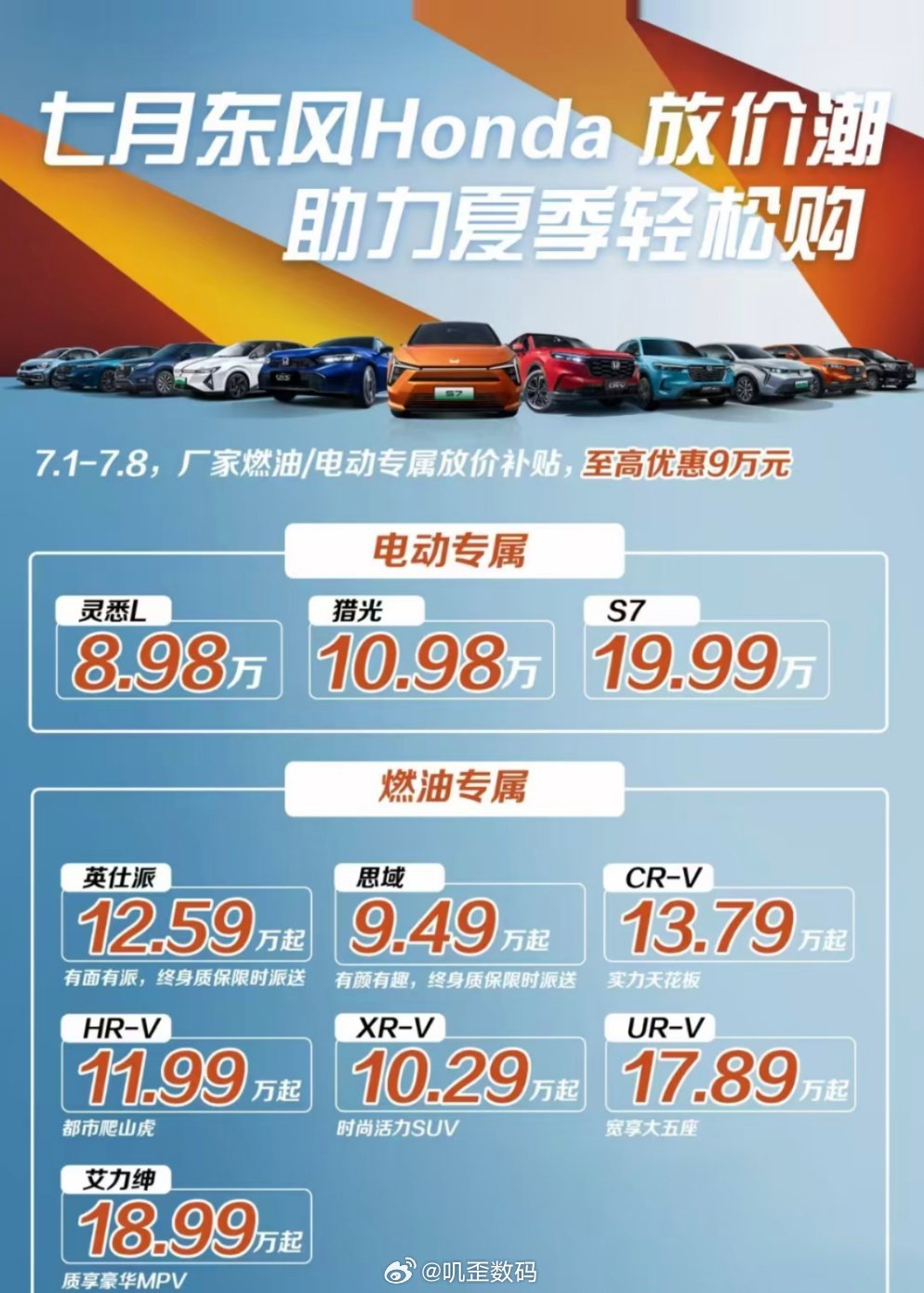 思域跌破10万了？CRV都13.79万了？？？​​​