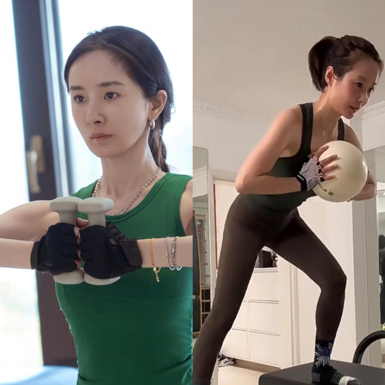 杨幂和李纯虽然在一个健身房锻炼，但是她们估计一点都不熟，不是因为两人之前