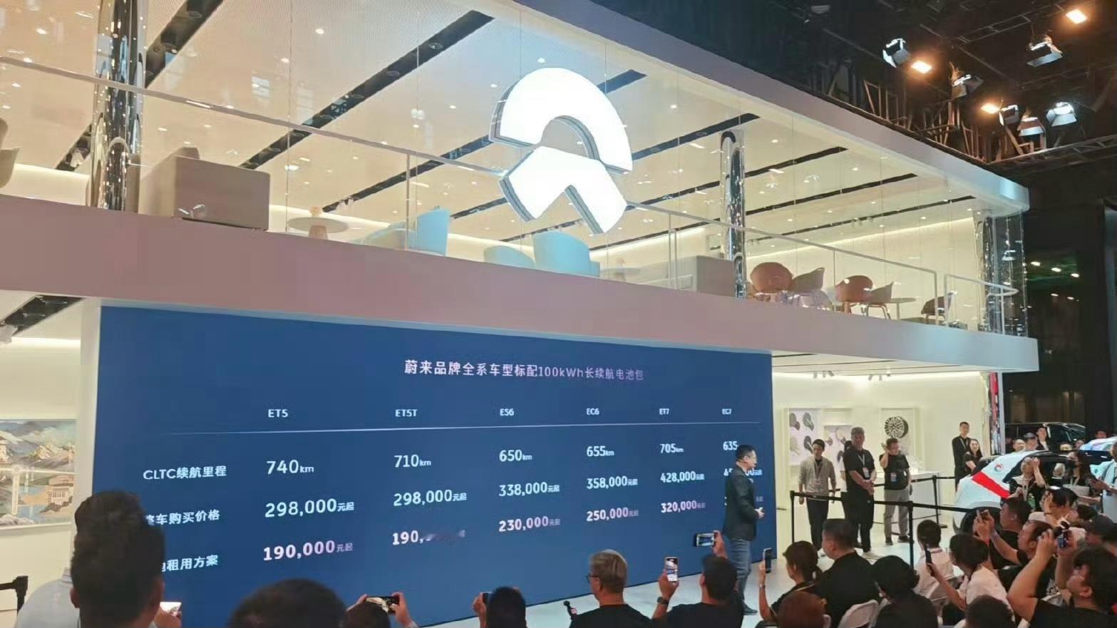 蔚来车展宣布全系标配100kWh电池整车售价不变2025成都车展8月29日，蔚