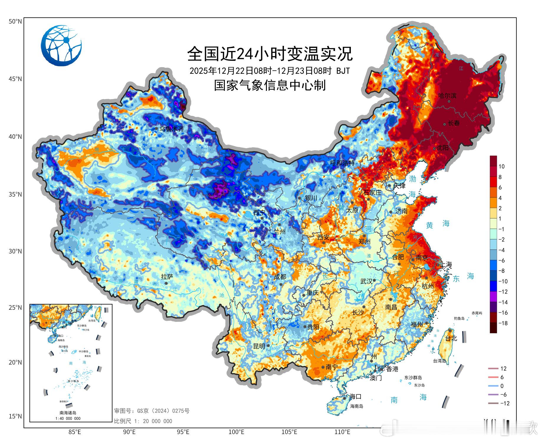 【东北气温骤升】昨晚到今晨，东北地区因为云层保暖+南风暖平流托举，气温同比出现大