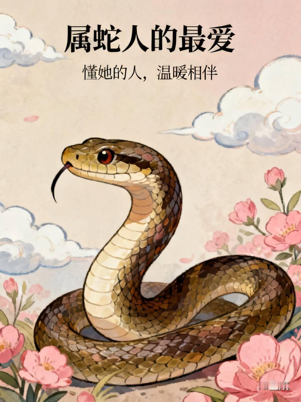 属蛇人这辈子最爱的是懂她的人。属蛇人一生多有两段情缘，年少时的爱热烈纯粹，却常因
