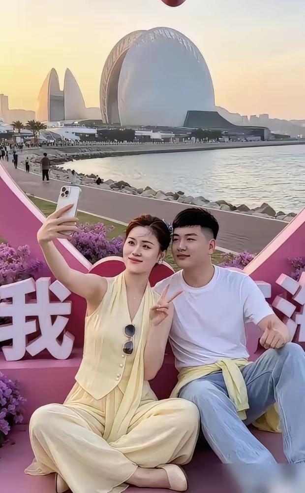 最近朱小伟和陈萌在珠海游玩的照片刷屏，整个人清清爽爽的，和以前那个缩在镜头前手足