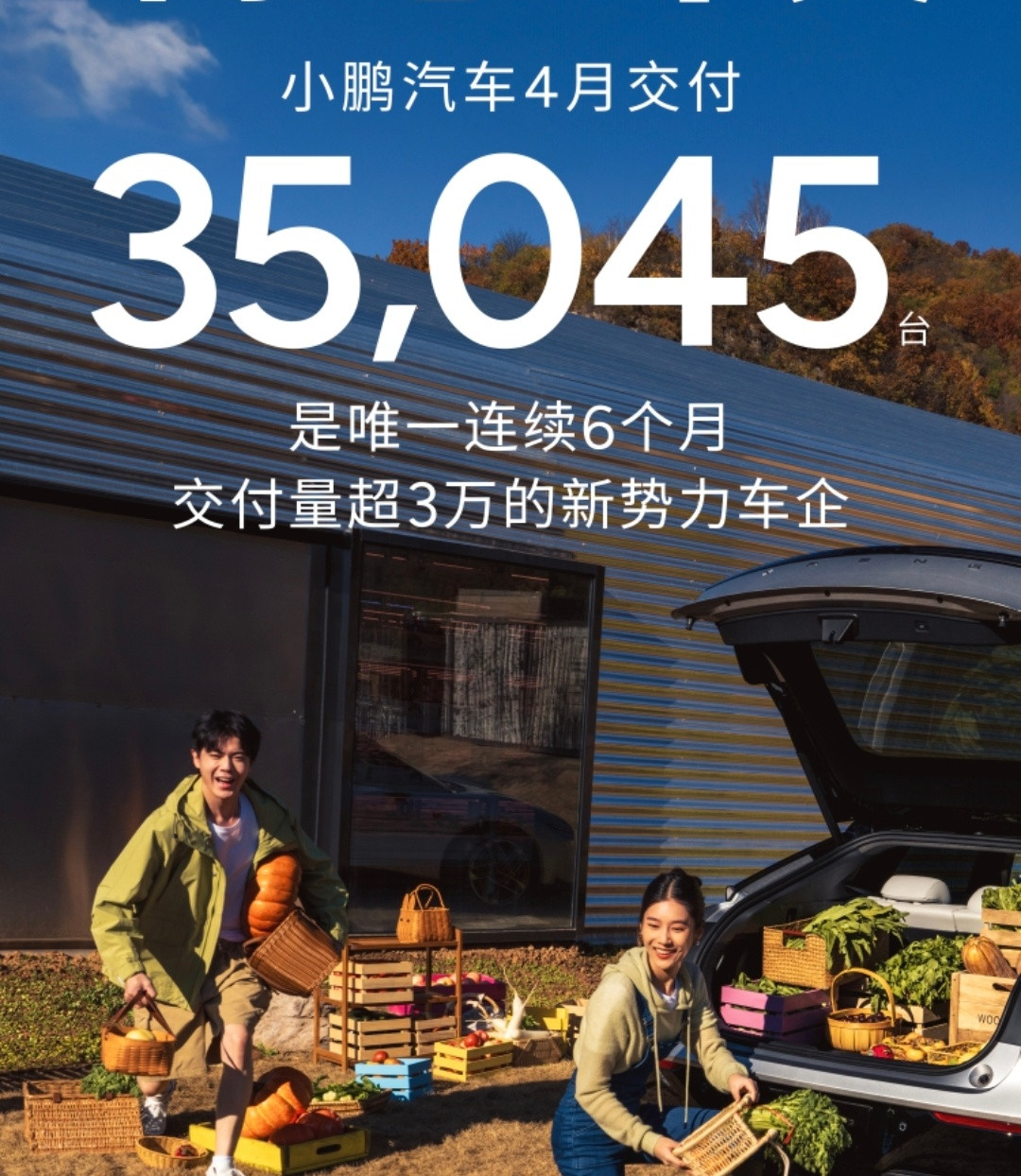 小鹏4月依旧很猛很稳啊，交付3.5万台妥妥的销量新高了！就这表现，难怪友商肯花大