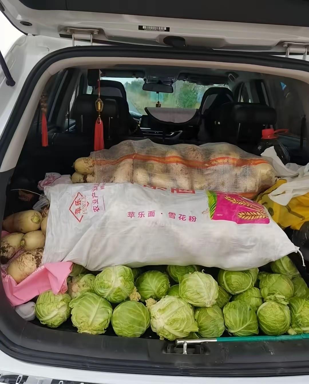 这么多菜能吃完吗？假期回来一趟家，正直秋收季节，返回时，亲戚们给了好多的菜。