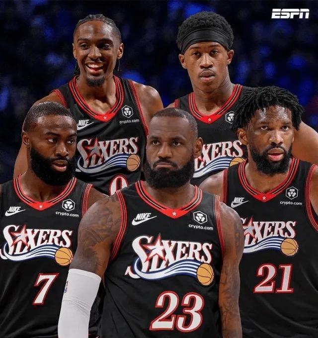 下赛季的76人就是2024年奥运会翻版，当年美国男篮詹姆斯就是这样打法。当时的5