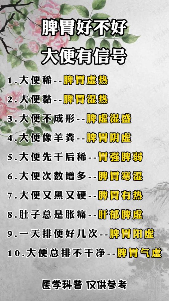 观排便辨脾胃，分清湿热、虚寒、气虚类型