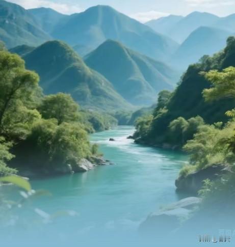 山光水色醉人间青山层层叠叠铺展，如黛色屏障连绵不绝；绿水弯弯缠绕其间，似柔