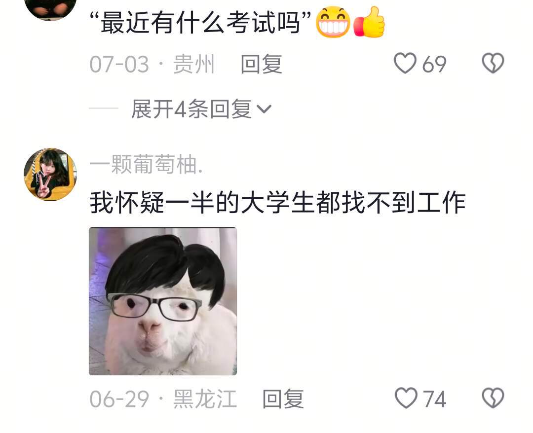 毕业没去上班，所有的关注都吻了上来
