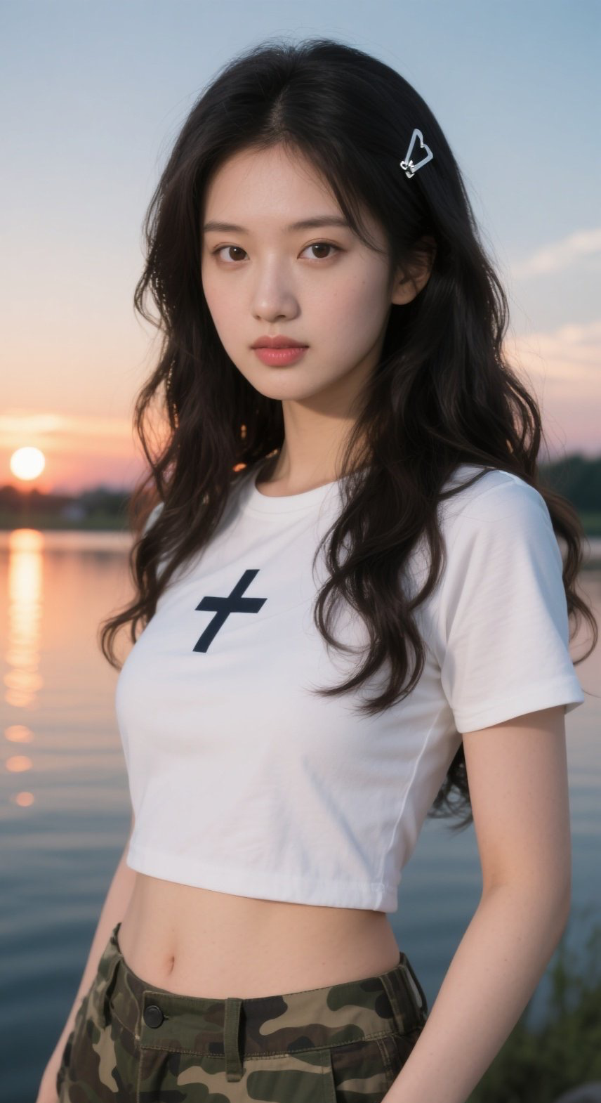 湖畔佳人如诗如画，可盐可甜气质绝佳
