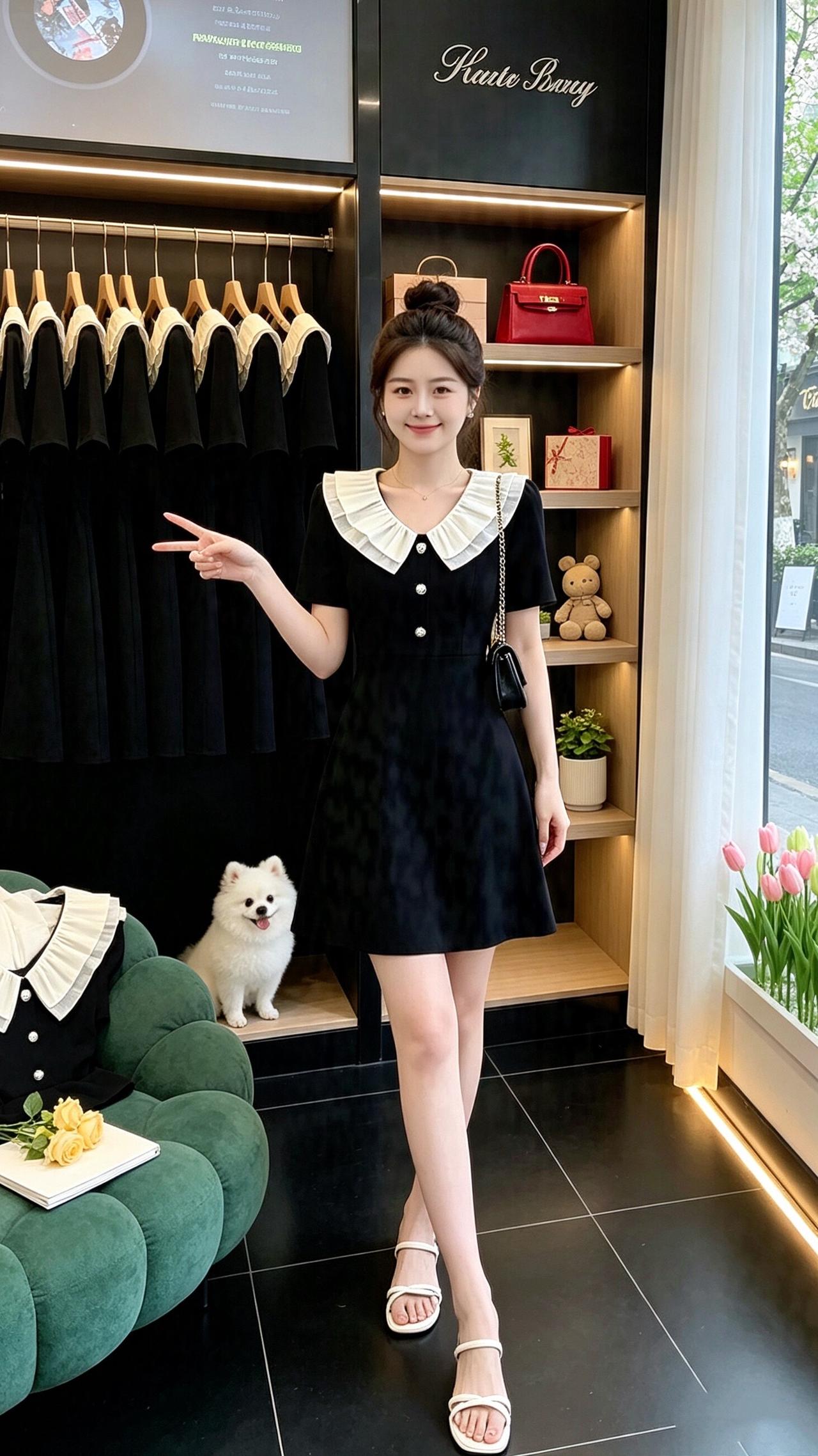 气质连衣裙微胖穿搭也能很美显瘦显高显气质谁穿谁好看