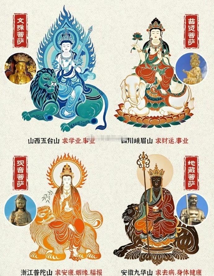 遇到四大菩萨别划走，许愿真的很灵的