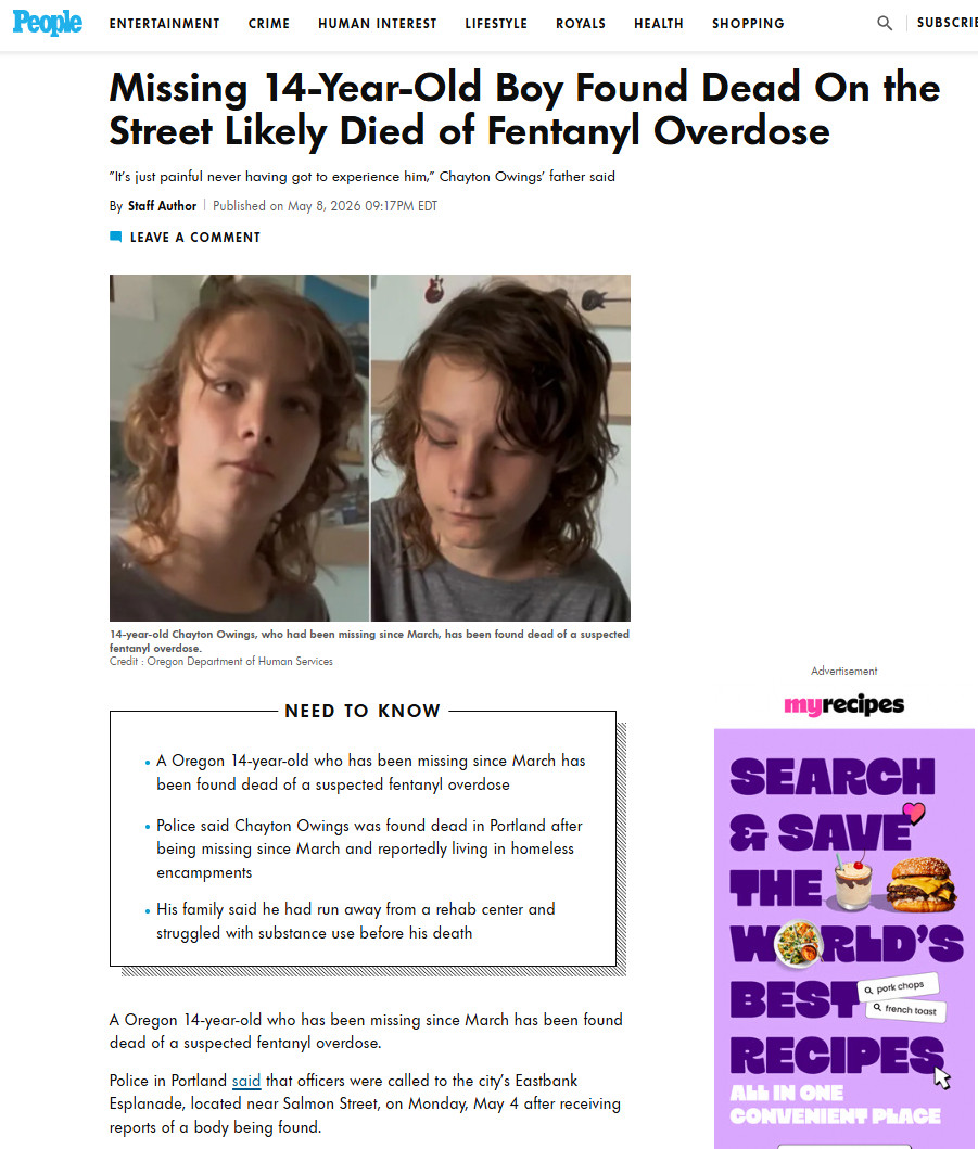 也是够绝的！¹美国，俄勒冈州，波特兰市，街头趴着一个小孩尸体，警察来了发现：才