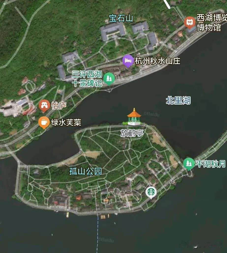 孤山寺北“贾亭”西，水面初平云脚低。。。孤山我们都知道，贾亭何在呢？其实现在西湖
