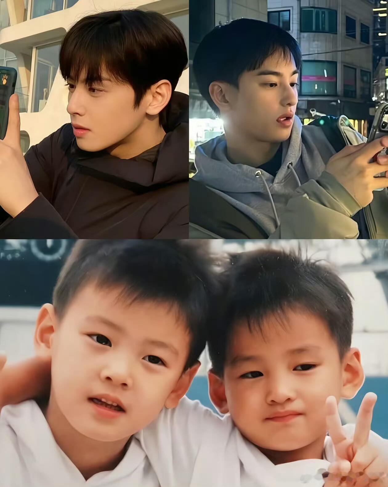 对基因起了敬意❗️。。。。想想车银优妈妈就觉得好幸福竟然生了两个这么帅的儿子