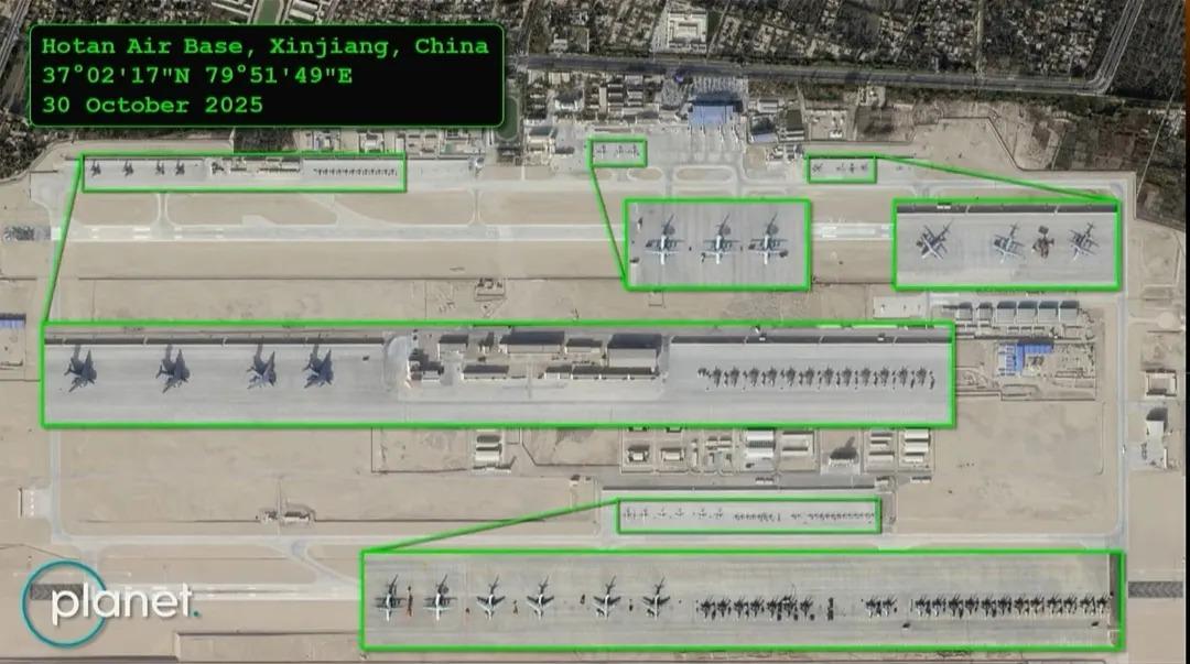 250架战机在中国西北激战，8大空军基地联动，外媒惊呼前所未见！最近有张太空