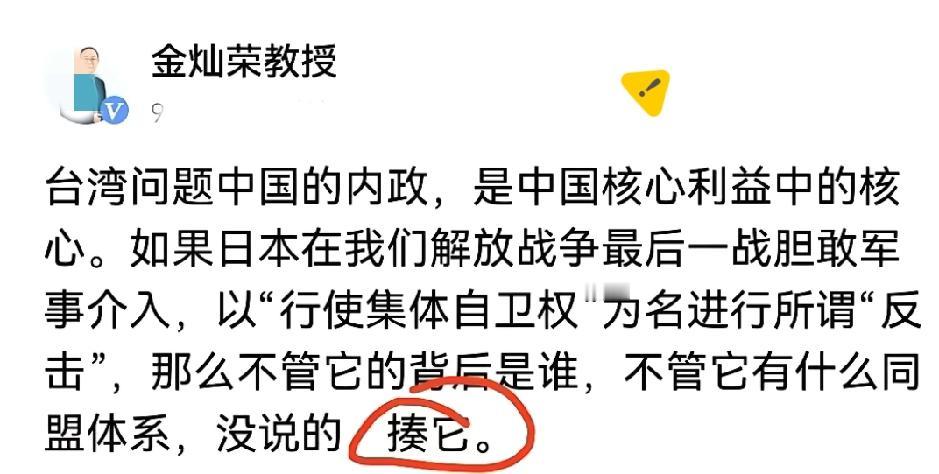 金灿荣一句“揍它”，直接让某些人破防到跳脚！难怪网上有人恨得牙痒痒，却连半点反击