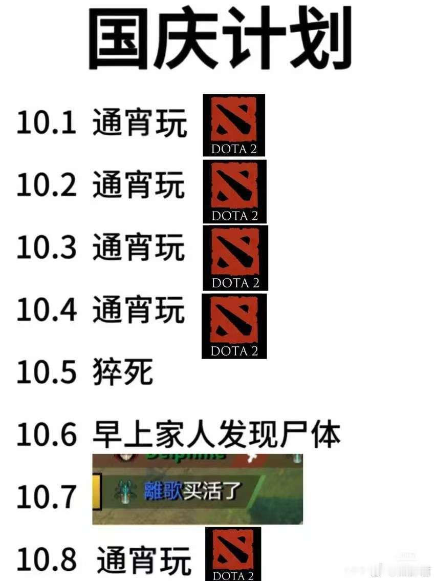 你们的国庆计划是什么🤔dota2dota​​​
