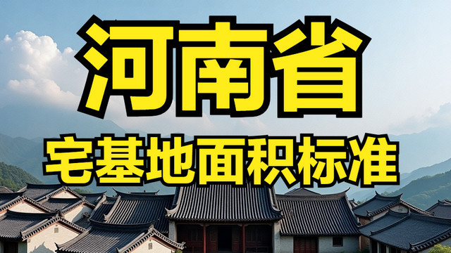 河南省农村宅基地面积、建筑面积、建筑高度层高、翻建扩建等标准