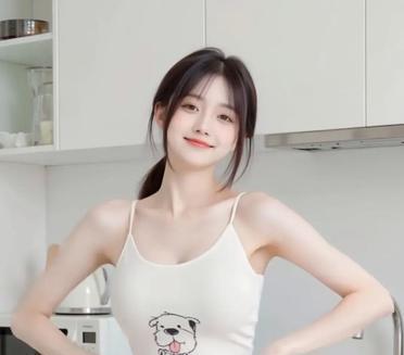 在厨房也能拍出美美哒照片，这套白色家居服真是太百搭了！