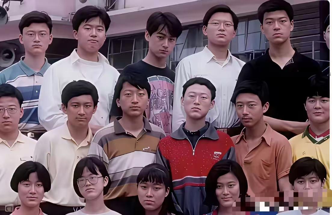 这张胡歌和同学们的聚会照，颜值太出众了！不出名不帅气，出名了就成帅哥了。虽然