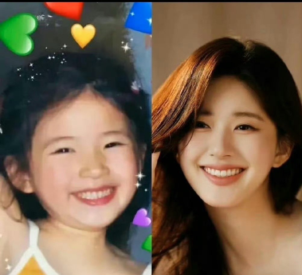 顶流虞书欣赵露思童年照对比，没有对比就没有伤害