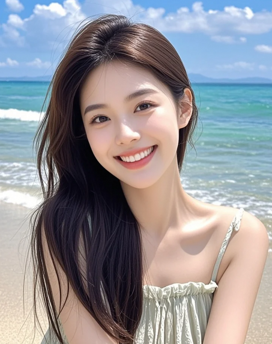 裙摆随风，心随海浪，超治愈的海边写真