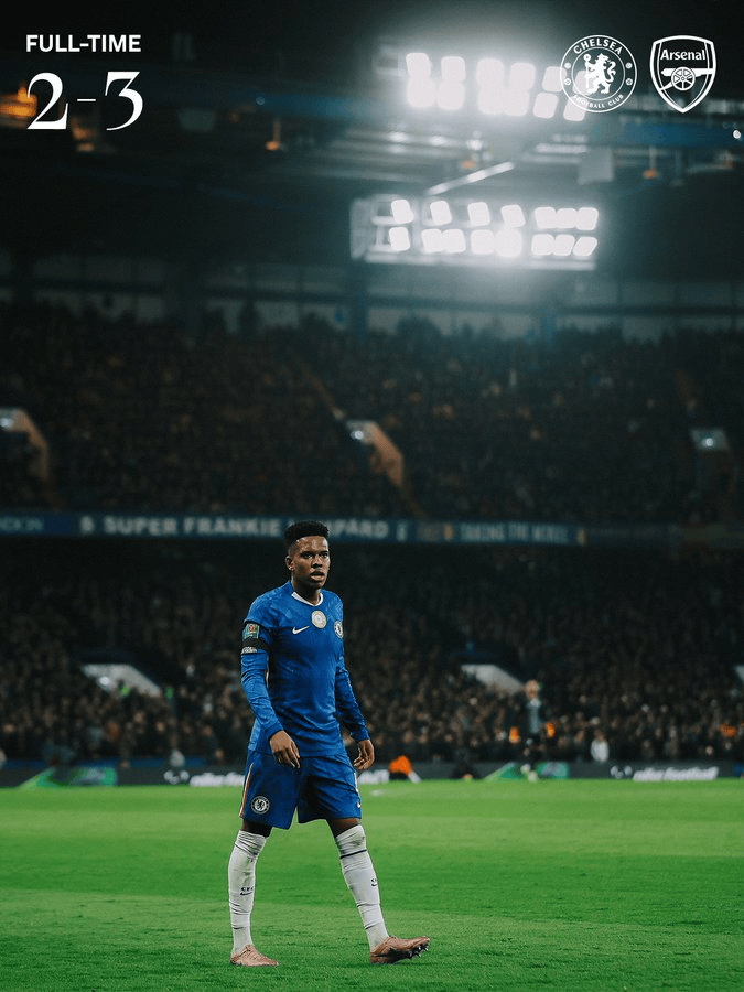 切尔西2-3阿森纳全场数据: 控球率58%-42%, 射正5-6越位4-2